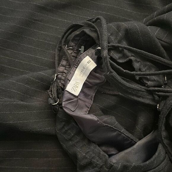 Zara Kids Size 11-12 Girls Blue Striped Jumpsuit - Picture 7 of 7